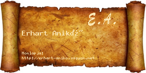 Erhart Anikó névjegykártya